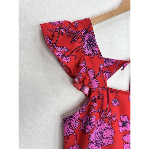 Band of The Free Women's Red Floral Dress Size Medium NWT - Picture 7 of 14